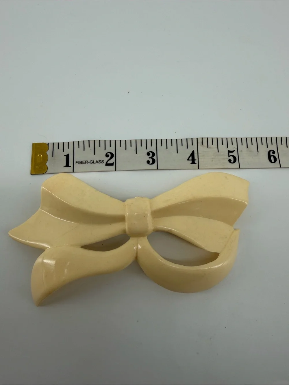 Vintage Made in France Bow Barrette Cream Ivory Hair Clip Coquette Balletcore
